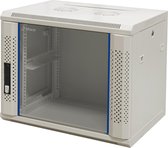 Alfaco 19-6406W, 6U, 19" Serverkast/Wandkast met glazen voordeur, (BxDxH) 600x450x368mm, beige