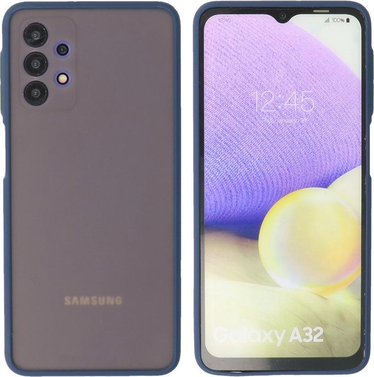 Samsung Galaxy A32 4G Hoesje - Back Cover Telefoonhoesje - Blauw