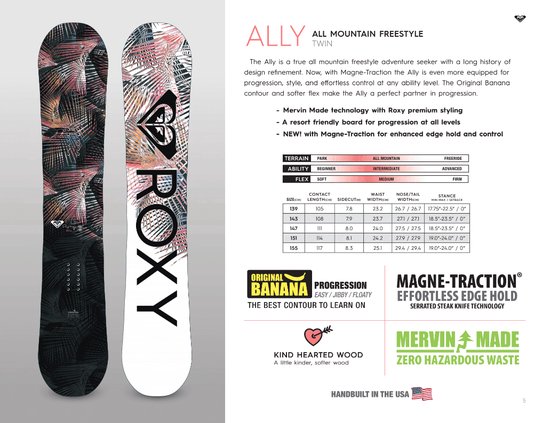 kiezen corruptie Intrekking Roxy Ally - dames - snowboard set + binding - 147 cm | bol.com