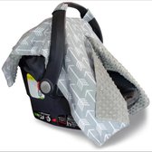 Purebaby Maxi Cosi autostoel beschermende kap tegen wind, regen, zon, licht en geluid Universeel geschikt voor ieder merk grijs/wit