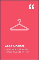 Walljar - Coco Chanel poster - Muurdecoratie - Poster met lijst