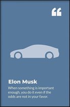 Walljar - Elon Musk - Muurdecoratie - Poster