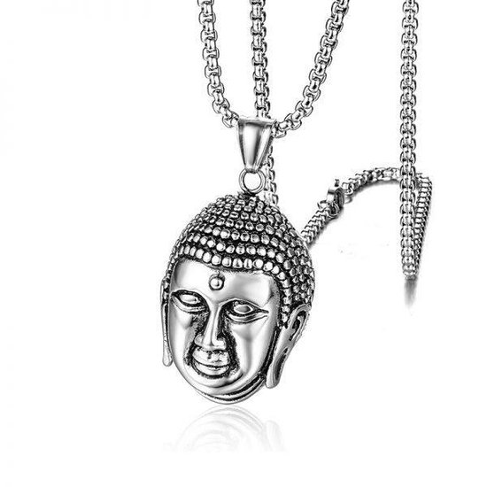 Stainless steel ketting Bodhi | boeddha ketting | zilver | dames en heren |  bol.com