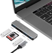 EastVita USB C 3.1 hub en kaartlezer - USB-hubs - USB 3.1 type C - 3x USB 3.0 - (Micro) SD kaartlezer - 5 in 1 - Space Grey - 5 Gbps