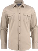 James Harvest Overhemd Treemore Zand - Maat XL