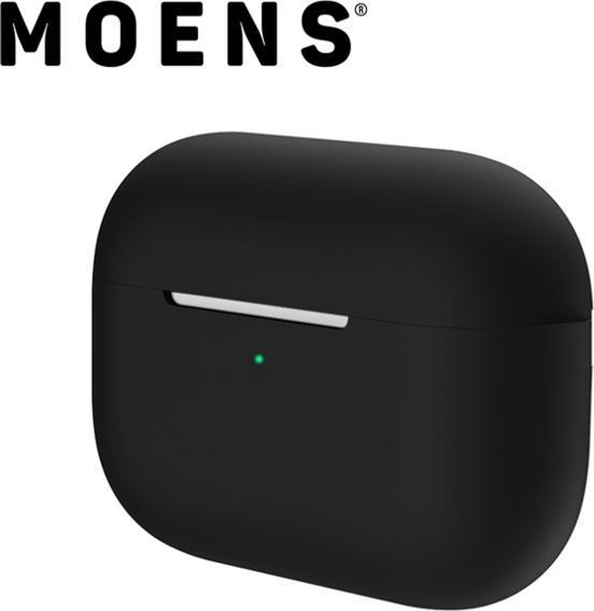 MOENS® Airpods Pro hoesje – Siliconen hoesje - Zwart