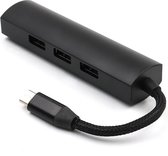 USB Splitter - USB Hub 3.0 - 4 Poorten - USB-C aansluiting - Aluminium - Zwart