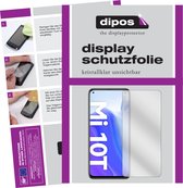 dipos I 2x Beschermfolie helder compatibel met Xiaomi Mi 10T Pro Folie screen-protector (expres kleiner dan het glas omdat het gebogen is)