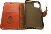 Made-NL Handgemaakte Samsung Galaxy M21 book case robuuste rood reptielen motive leer hoesje