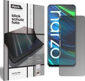 dipos I Privacy-Beschermfolie mat compatibel met Oppo Realme Narzo 20 Pro Privacy-Folie screen-protector Privacy-Filter (expres kleiner dan het glas omdat het gebogen is)