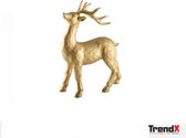 Decoratief hert in mat gouden polyresin