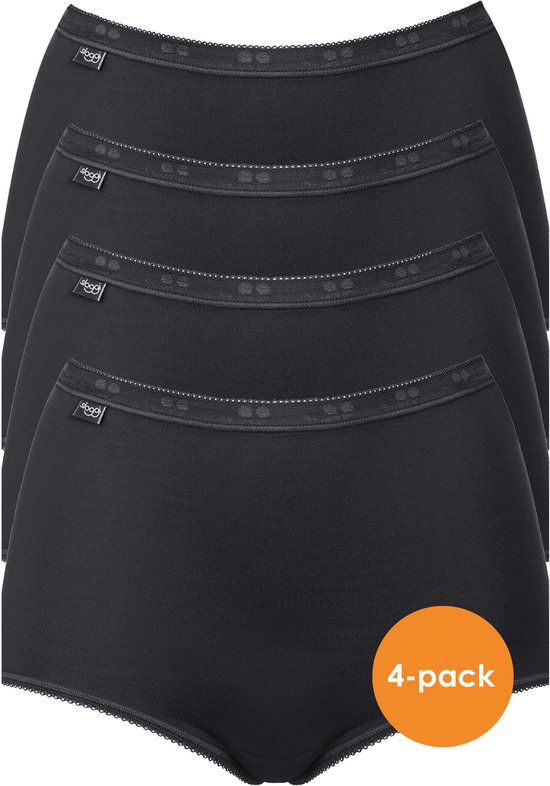 sloggi Basic+ Dames Maxi slip - 4-pack - Zwart - Maat 48