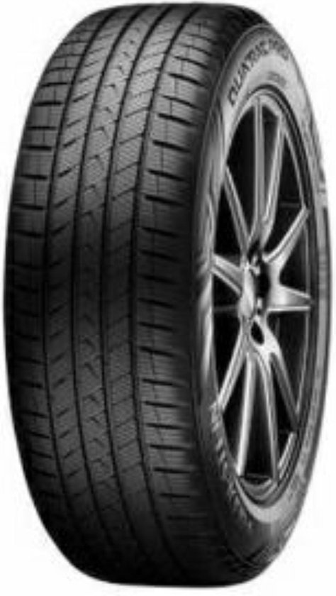 Vredestein Quatrac Pro SUV all-season band met een gedetailleerd profiel en sportieve velg.