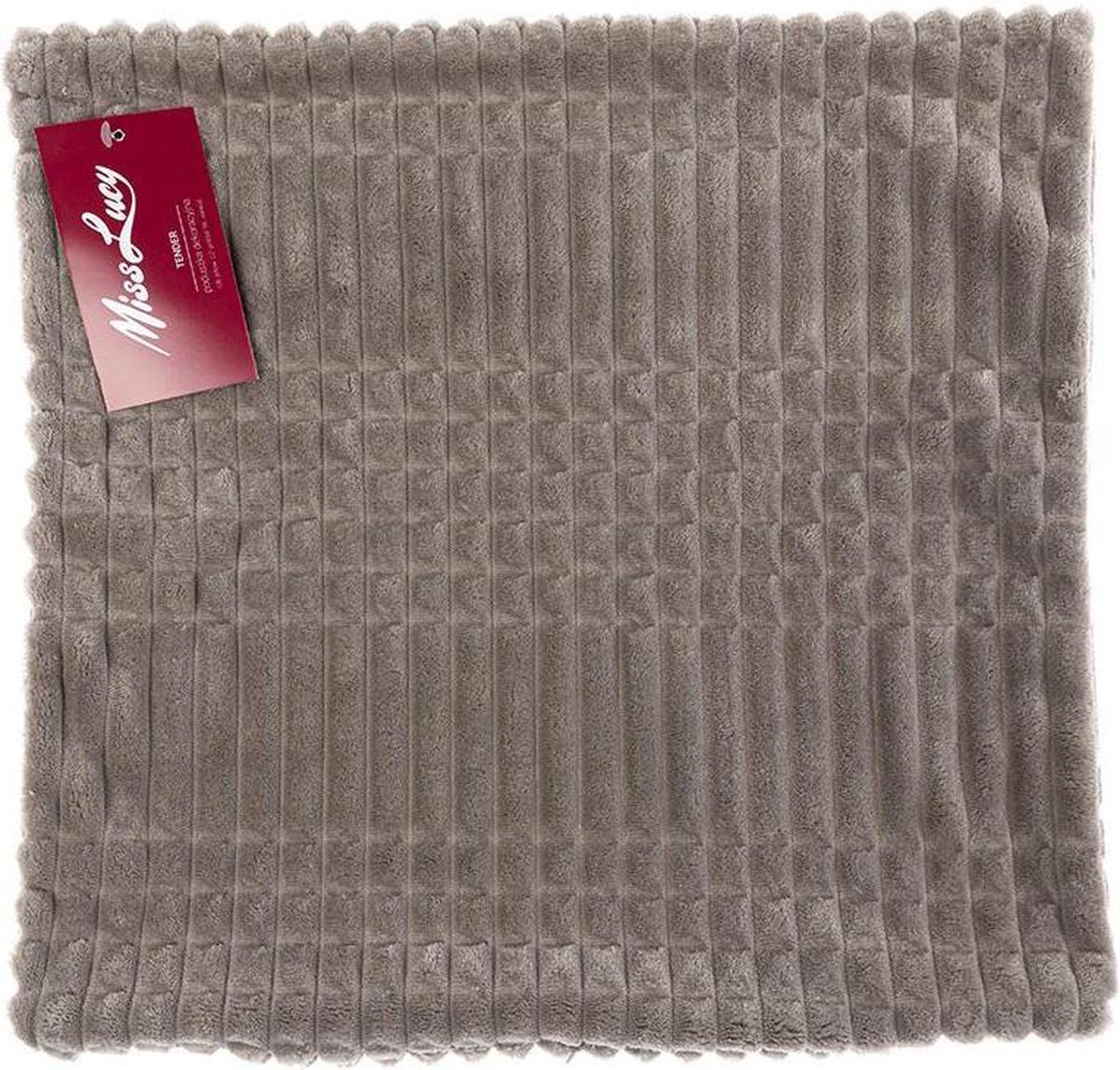 Miss Lucy - Tender - Kussenhoes – Kussensloop – Sierkussen – Sierkussenhoes – 40 x 40 cm - Taupe