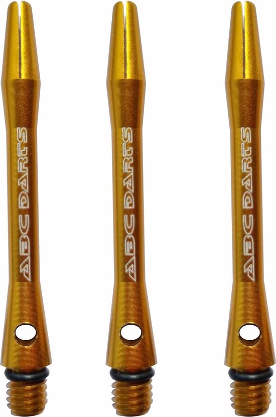 ABC Darts Shafts - Aluminium Geel - In Between - 3 sets (9 stuk)