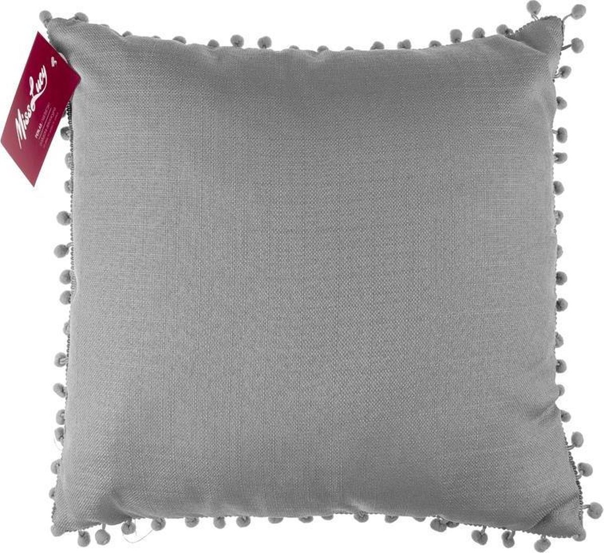 Miss Lucy - Perlas - Kussenhoes – Kussensloop – Sierkussen – Sierkussenhoes – 43 x 43 cm - Grijs