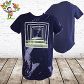 Jongens t-shirts cube donkerblauw 6 -s&C-110/116-t-shirts jongens