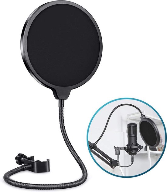 Áengus Pop Filter voor studio microfoons - Plopkap popfilter Dubbellaags |  bol.com