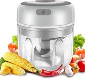 CloudBlue Chopper - Electrische Chopper - Hakmolen - Draadloos - Mini Knoflook Chopper - Mixer - Keukengerei - Waterbestendig - Mini Food processor - RVS - 250 ML  - Multifunctione