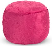 Drop & Sit Furry Poef - Roze - 65 x 65 cm - Voor Binnen