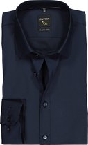 OLYMP No. Six super slim fit overhemd - marine blauw - Strijkvriendelijk - Boordmaat: 42