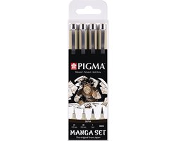 Sakura – manga set pigma micron sepia 4 stuks
