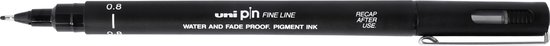 Uni Pin Fine Liner - 0.8mm zwarte schetspen