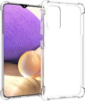 Shop4 - Samsung Galaxy A32 Hoesje - Zachte Back Case Drop Proof Transparant