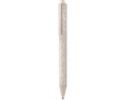 Balpen Easy4Office gemaakt van 50% tarwestro/ 50% ABS kunststof. Blauwe inkt met drukmechanisme. 5 stuks