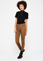 LOLALIZA Skinny broek - Camel - Maat 40