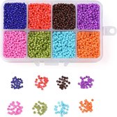 Kralen | Kralen set voor sieraden maken - 8 Kleuren Mix - 2mm - Glas Zaad Kralen - Kit voor Sieraden Maken - 12/0 Rocaille - DIY - Volwassenen - Kinderen - Kralenset - Seed Beads -