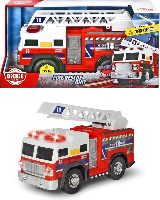 Dickie Toys Brandweerwagen - 30 cm - Licht en Geluid - Speelgoedvoertuig |  bol.com