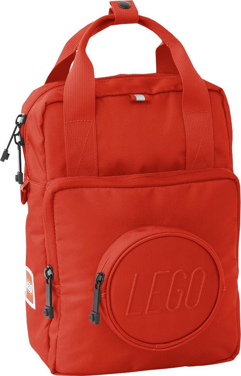 Lego - Signature Kinder School Rugzak - 1x1 Legoblokje - 7 Liter Inhoud - Helder Rood