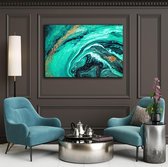 KEK Original - Abstract Green - wanddecoratie - 90 x 60 cm - muurdecoratie - Dibond 3mm - schilderij