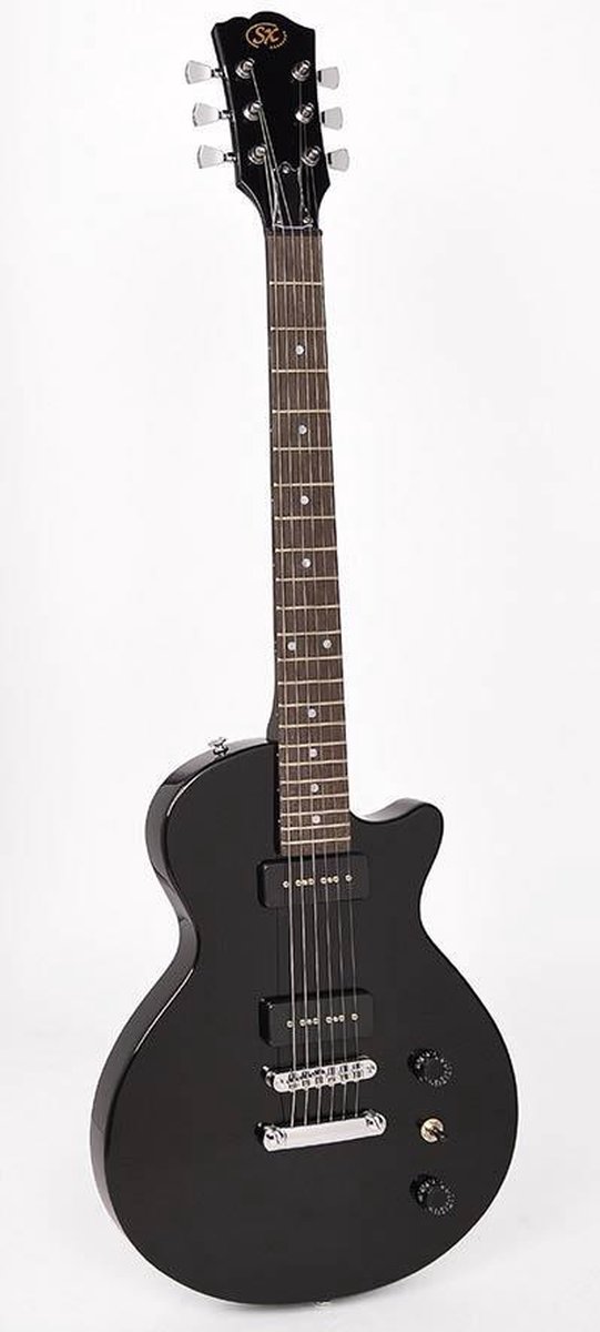 Elektrische gitaar SX EE3J-BK Les Pauls Junior Style Zwart