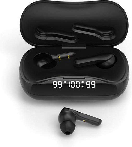 TWS - Draadloze oortjes / in-ear oordopjes - Bluetooth Draadloze buds - Luxe indicator - Alternatief  - Geschikt voor alle smartphones o.a Samsung & Iphone, huawei, sony - Zwart.