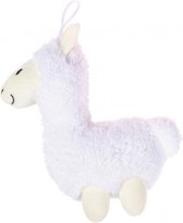 knuffellama pluche 16 cm wit