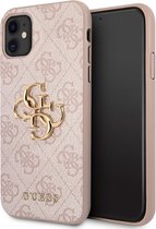 Guess 4G Metal Logo Back Case - Geschikt voor Apple iPhone 11 (6.1") - Roze