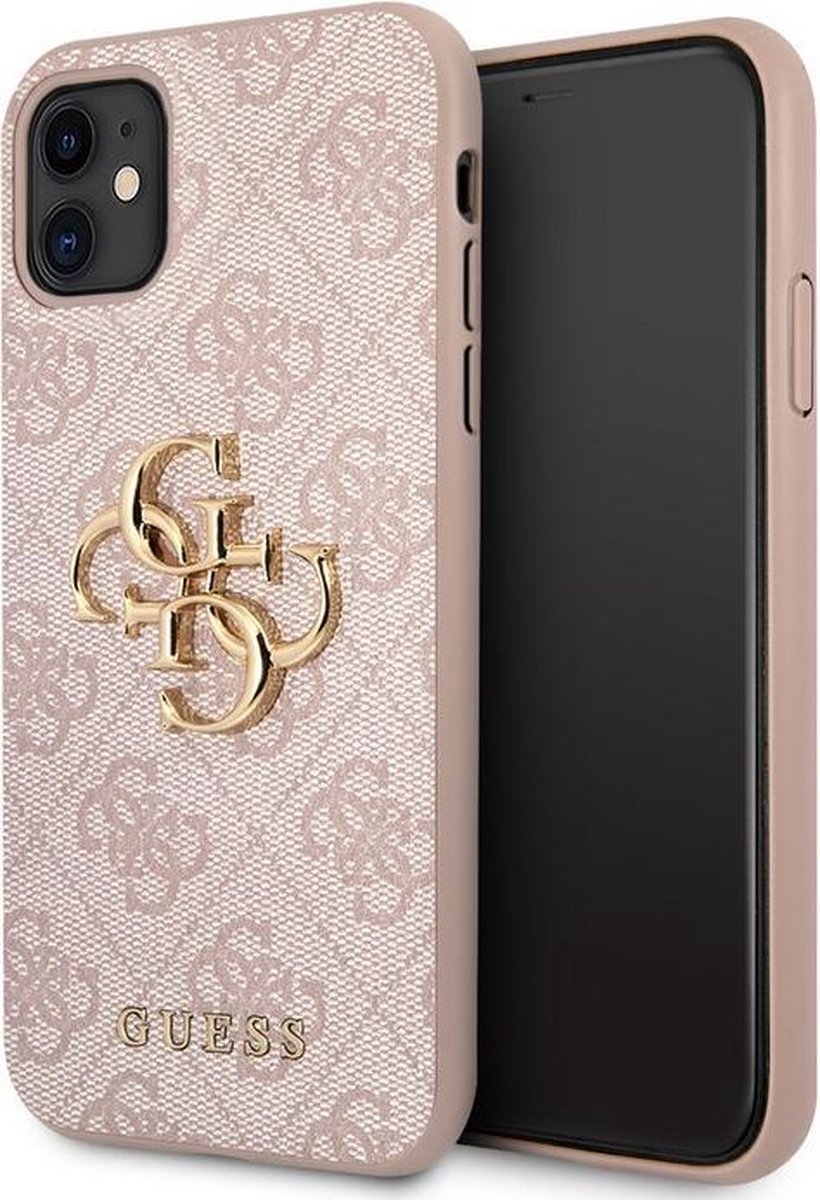 Guess 4G Metal Logo Back Case - Geschikt voor Apple iPhone 11 (6.1") - Roze