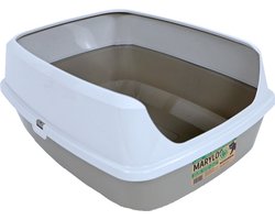 Moderna Open Kattenbak Maryloo - Kattentoilet - 50.2x38.4x21.4 cm Grijs Wit Large