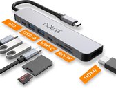 Douxe USB-C hub I7 - Ultra Space Grey 7 in 1 USB-C Hub - Adapter voor Apple en Windows - Space Grey