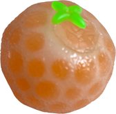 Premium Kwaliteit Knijpbal / Stressbal / Fidget Slijmbal | Anti-Stress Speelgoed / Fruit Fidget | Glitter Effect | Oranje