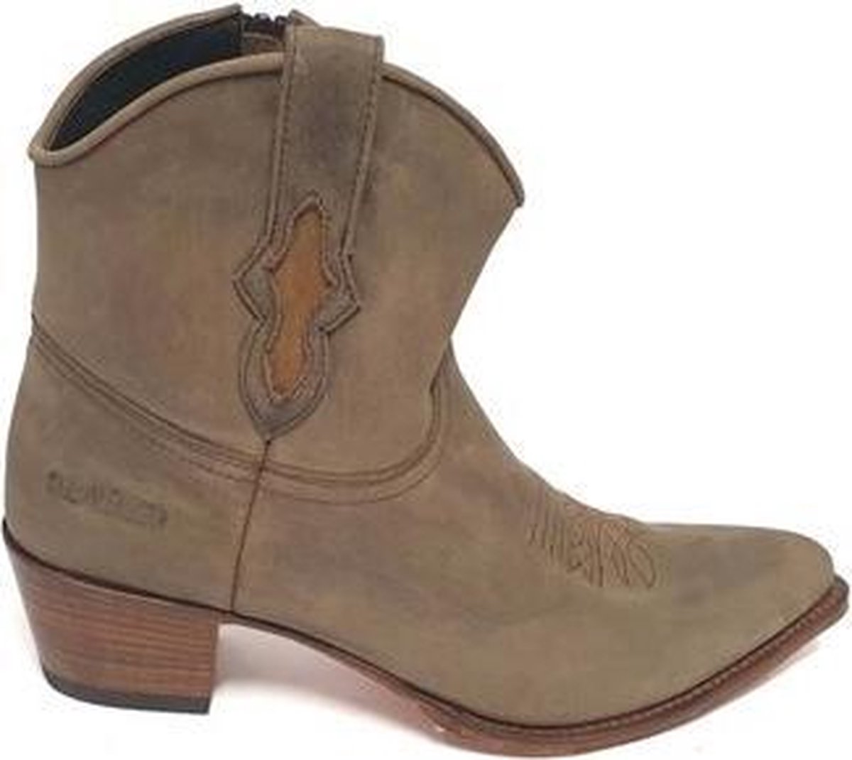 Sendra Dames Cowboy Enkellaars 12985 Lia Floter Taupe Maat 41