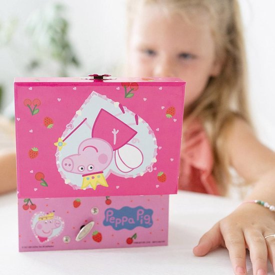 Peppa Pig sieradendoosje, juwelenkistje, muziekdoosje - met draaiende Peppa ballerina en spiegel - Bambolino Toys van Peppa Pig — afbeelding 2