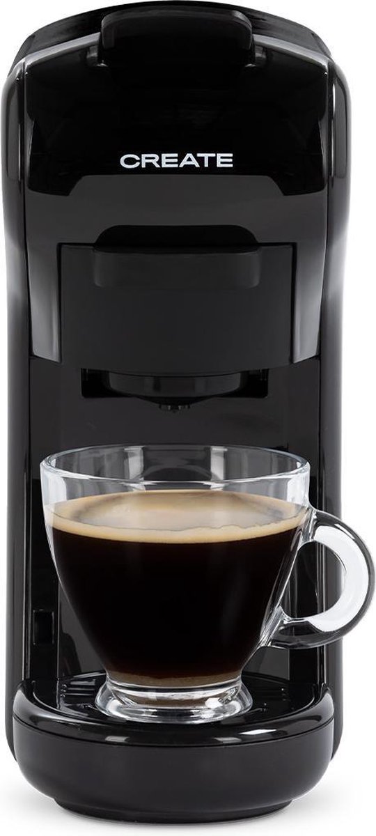 Create POTTS Koffiemachine Koffiecupmachine Capsule koffiezetapparaat Nespresso Dolce Gusto 1450W Zwart