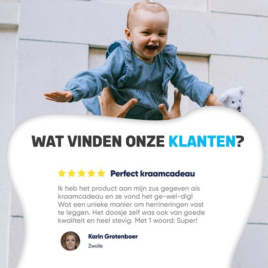 PEACE Tandendoosje Jongens - Melktanden Bewaardoosje Voor Kinderen - Haarlokdoosje Hout - Kraamcadeau - Baby Geboorte Cadeau van Merkloos — afbeelding 5