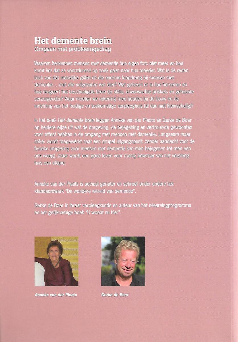 Een portret van Anneke van der plaats en Gerke de Boer, de auteurs van het boek 'Het demente brein'.
