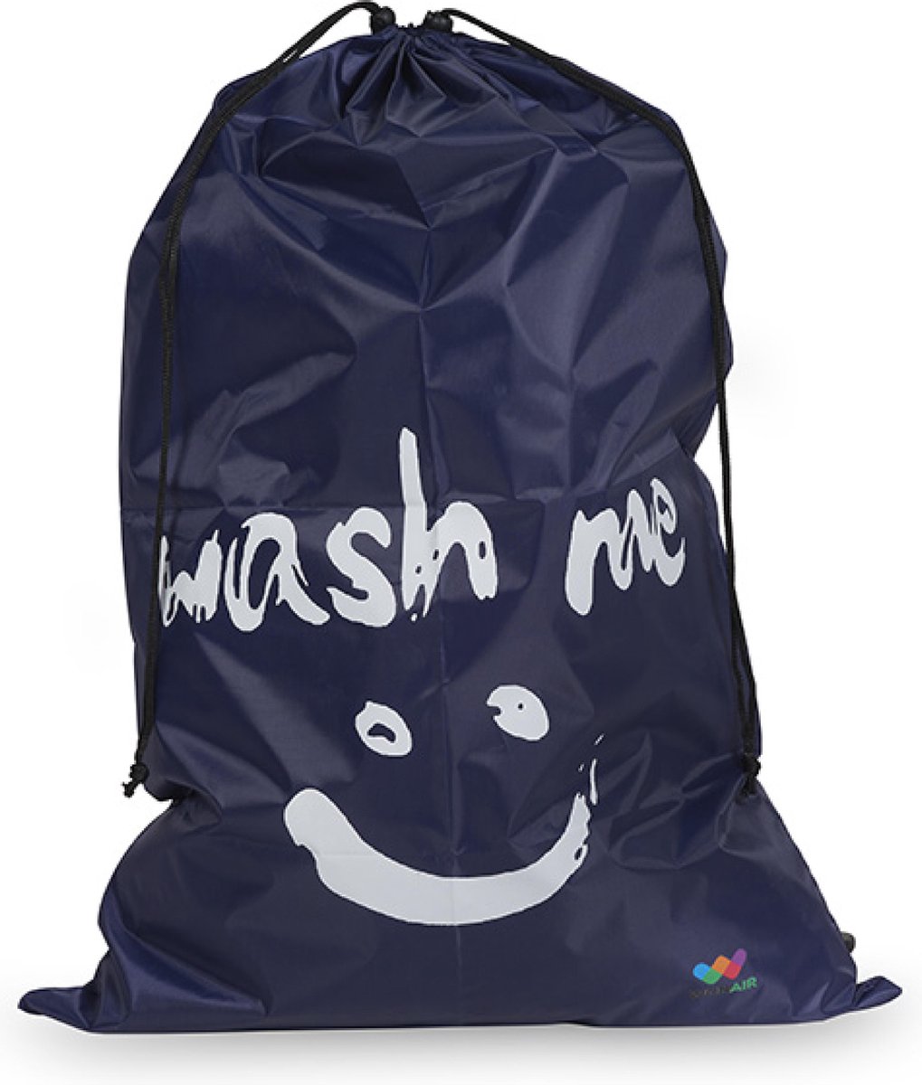 Wonair - Grote waszak - Laundry bag - Waszak camping - 60x90cm - Donkerblauw - Met trekkoord