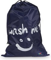 Wonair - Grand sac à linge - Sac à linge - 60x90cm - Bleu foncé - Avec cordon de serrage