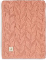 Jollein Wieg Deken Spring Knit 75x100cm - Rosewood/Coral Fleece